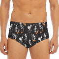 Skateboarding Skeleton Pattern Print Men's Triangle Swim Briefs