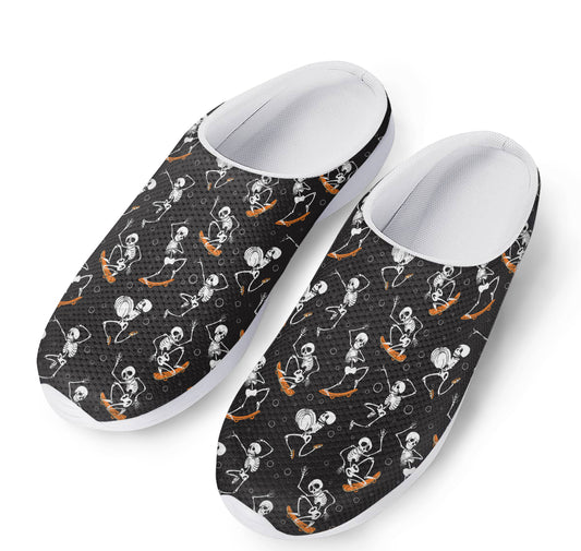 Skateboarding Skeleton Pattern Print Mesh Casual Shoes
