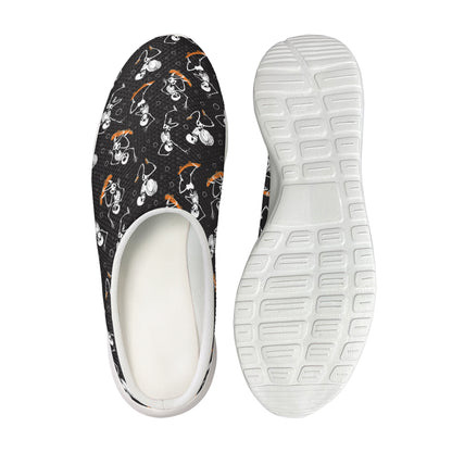 Skateboarding Skeleton Pattern Print Mesh Casual Shoes