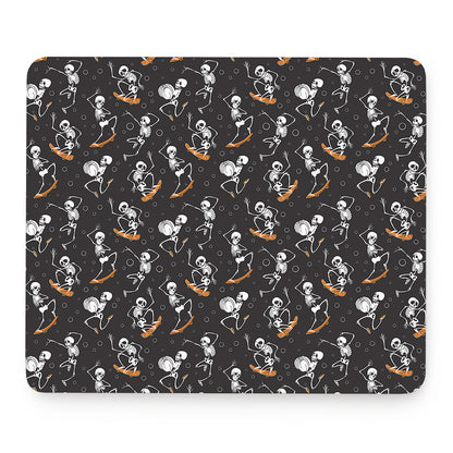 Skateboarding Skeleton Pattern Print Mouse Pad