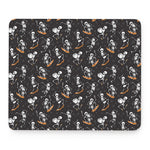 Skateboarding Skeleton Pattern Print Mouse Pad