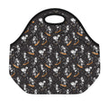 Skateboarding Skeleton Pattern Print Neoprene Lunch Bag