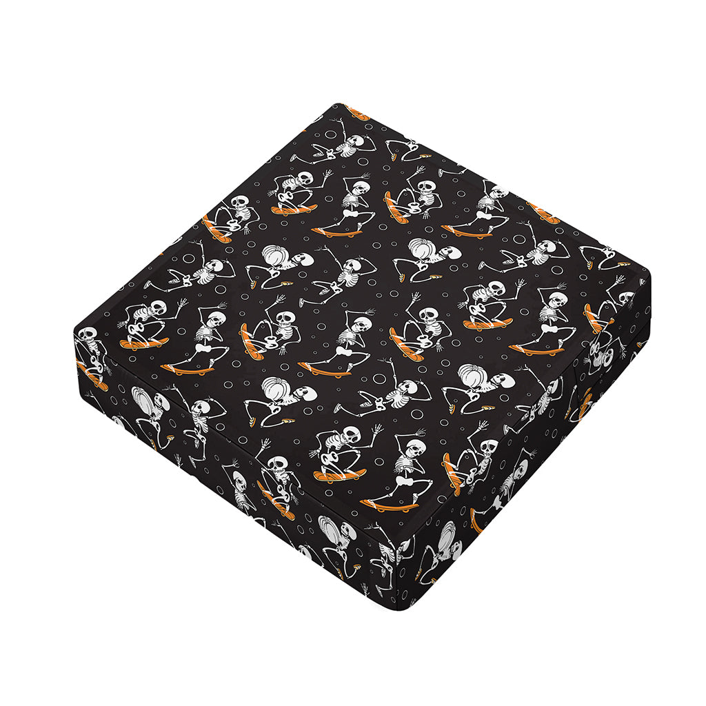 Skateboarding Skeleton Pattern Print Outdoor Seat Cushion Cover