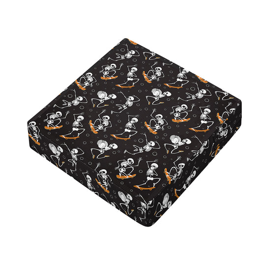 Skateboarding Skeleton Pattern Print Outdoor Seat Cushion Cover