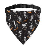 Skateboarding Skeleton Pattern Print Over The Collar Dog Bandana