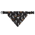 Skateboarding Skeleton Pattern Print Over The Collar Dog Bandana