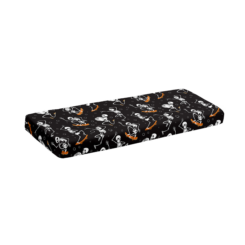 Skateboarding Skeleton Pattern Print Piano Keyboard Cover