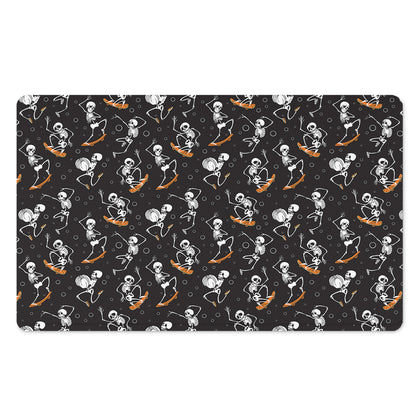 Skateboarding Skeleton Pattern Print Polyester Doormat