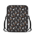 Skateboarding Skeleton Pattern Print Rectangular Crossbody Bag