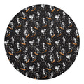 Skateboarding Skeleton Pattern Print Round Blanket