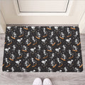 Skateboarding Skeleton Pattern Print Rubber Doormat