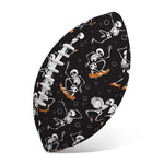 Skateboarding Skeleton Pattern Print Rugby Ball