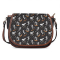 Skateboarding Skeleton Pattern Print Saddle Bag