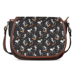 Skateboarding Skeleton Pattern Print Saddle Bag
