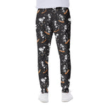 Skateboarding Skeleton Pattern Print Scuba Joggers