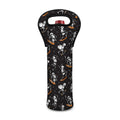 Skateboarding Skeleton Pattern Print Single Neoprene Wine Tote