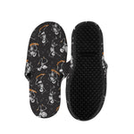 Skateboarding Skeleton Pattern Print Slippers