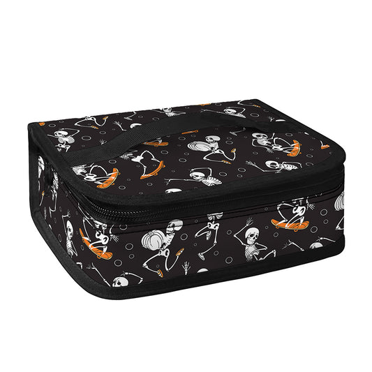 Skateboarding Skeleton Pattern Print Small Lunch Bag