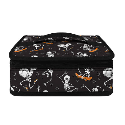 Skateboarding Skeleton Pattern Print Small Lunch Bag