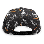 Skateboarding Skeleton Pattern Print Snapback Cap