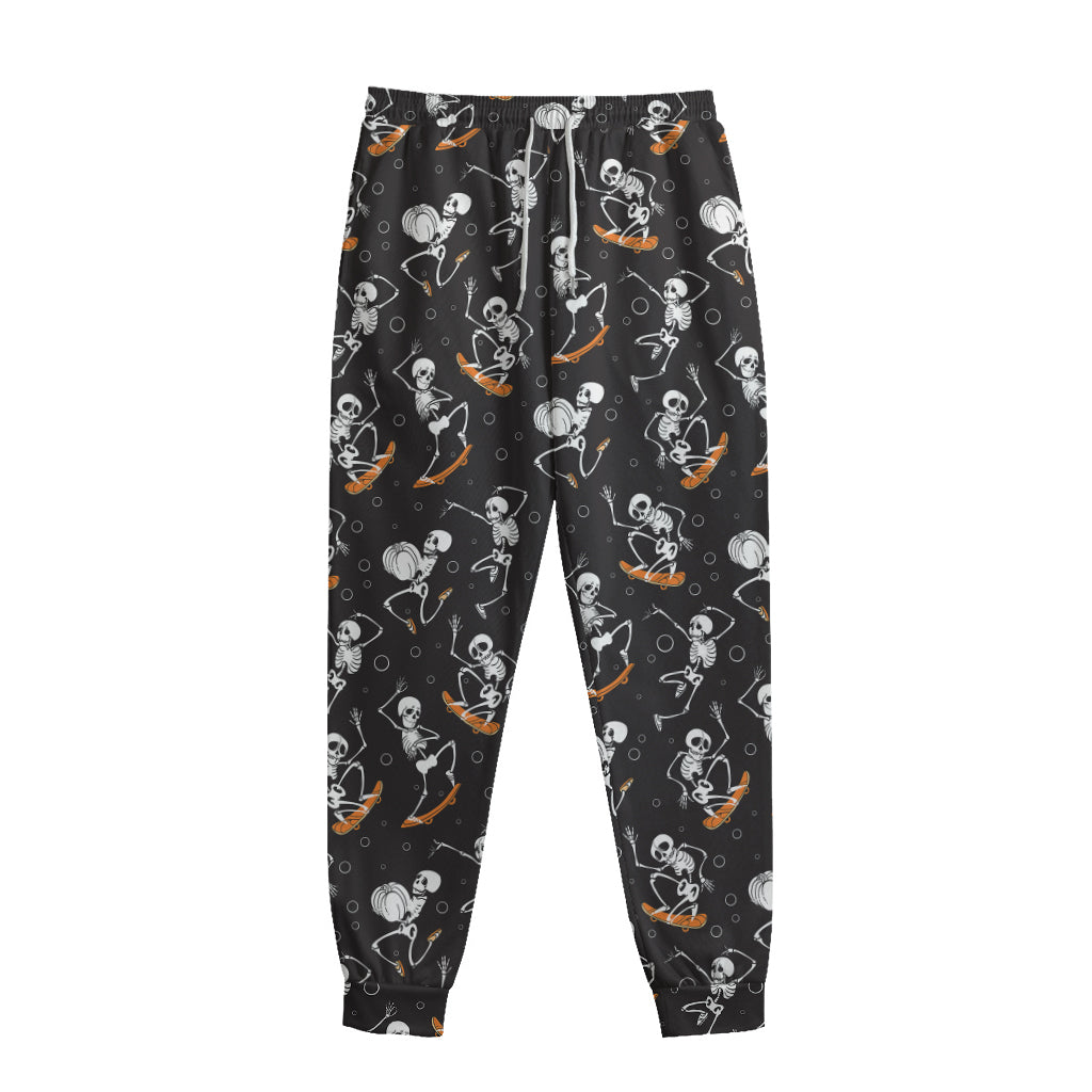 Skateboarding Skeleton Pattern Print Sweatpants
