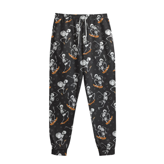 Skateboarding Skeleton Pattern Print Sweatpants