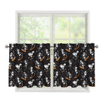 Skateboarding Skeleton Pattern Print Tier Curtains