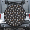 Skateboarding Skeleton Pattern Print Tire Cover