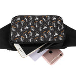 Skateboarding Skeleton Pattern Print Waist Bag