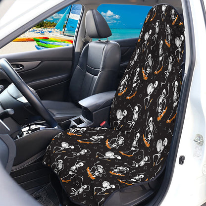 Skateboarding Skeleton Pattern Print Waterproof Car Seat Cover
