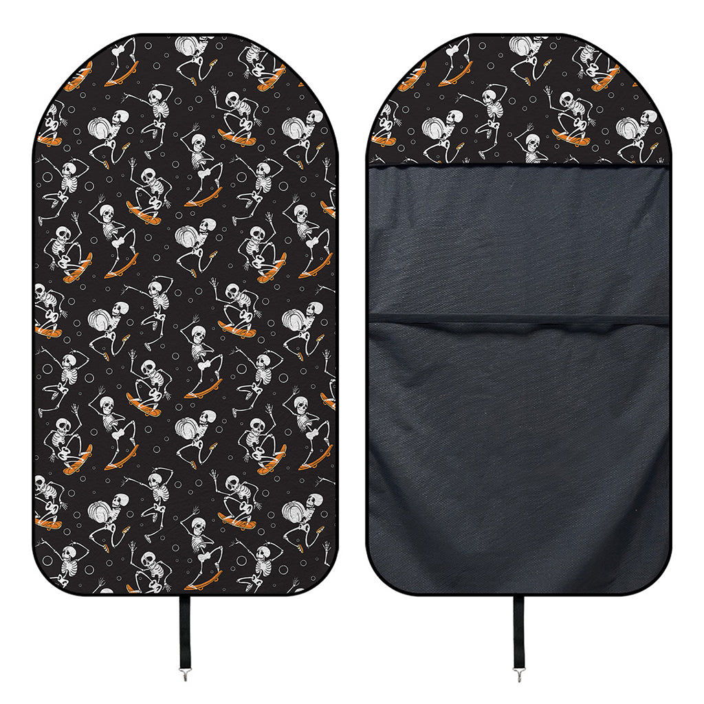 Skateboarding Skeleton Pattern Print Waterproof Car Seat Cover