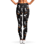Skateboarding Skeleton Pattern Print Women's Leggings