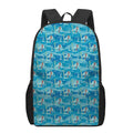Ski And Snowboard Pattern Print 17 Inch Backpack