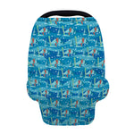 Ski And Snowboard Pattern Print Baby Seat Cover