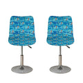 Ski And Snowboard Pattern Print Bar Stool Covers