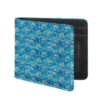 Ski And Snowboard Pattern Print Bifold Wallet