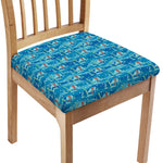 Ski And Snowboard Pattern Print Chair Cushion Cover