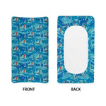 Ski And Snowboard Pattern Print Changing Pad Cover