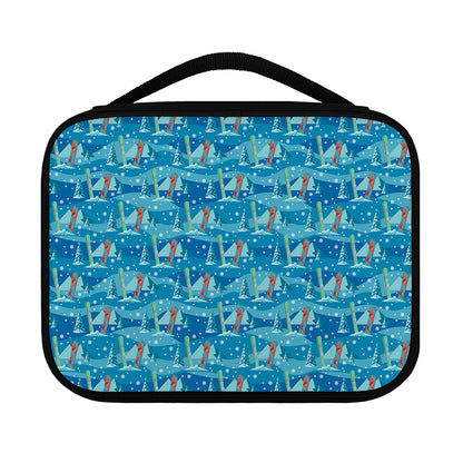 Ski And Snowboard Pattern Print Classic Bible Case