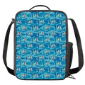 Ski And Snowboard Pattern Print Crossbody Lunch Bag