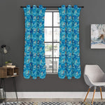 Ski And Snowboard Pattern Print Curtain