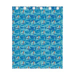 Ski And Snowboard Pattern Print Curtain
