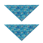 Ski And Snowboard Pattern Print Dog Bandana