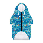 Ski And Snowboard Pattern Print Dog Zip Up Hoodie