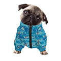 Ski And Snowboard Pattern Print Dog Zip Up Jacket