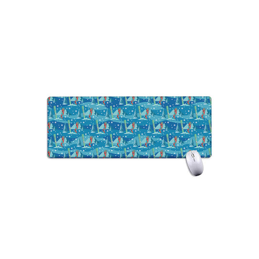 Ski And Snowboard Pattern Print Extended Mouse Pad