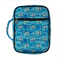 Ski And Snowboard Pattern Print Front Pocket Bible Bag