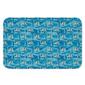 Ski And Snowboard Pattern Print Indoor Door Mat