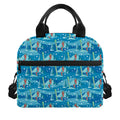 Ski And Snowboard Pattern Print Insulated Lunch Bag