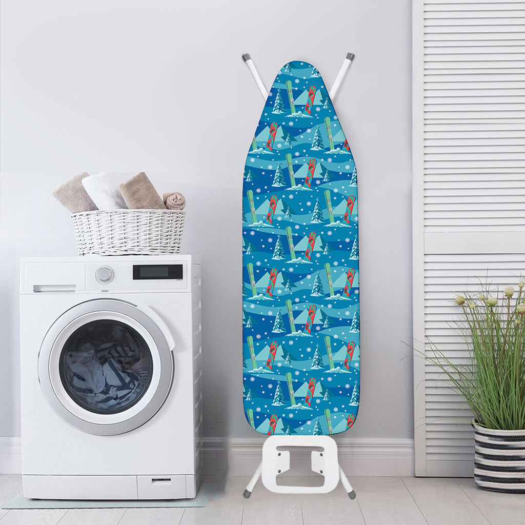 Ski And Snowboard Pattern Print Ironing Board Cover